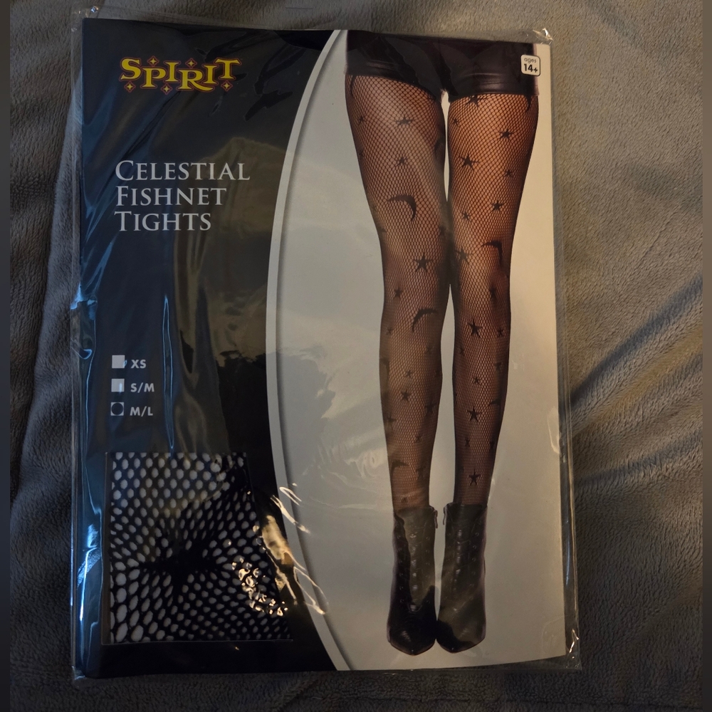 Spirit Black Celestial Fishnet Tights